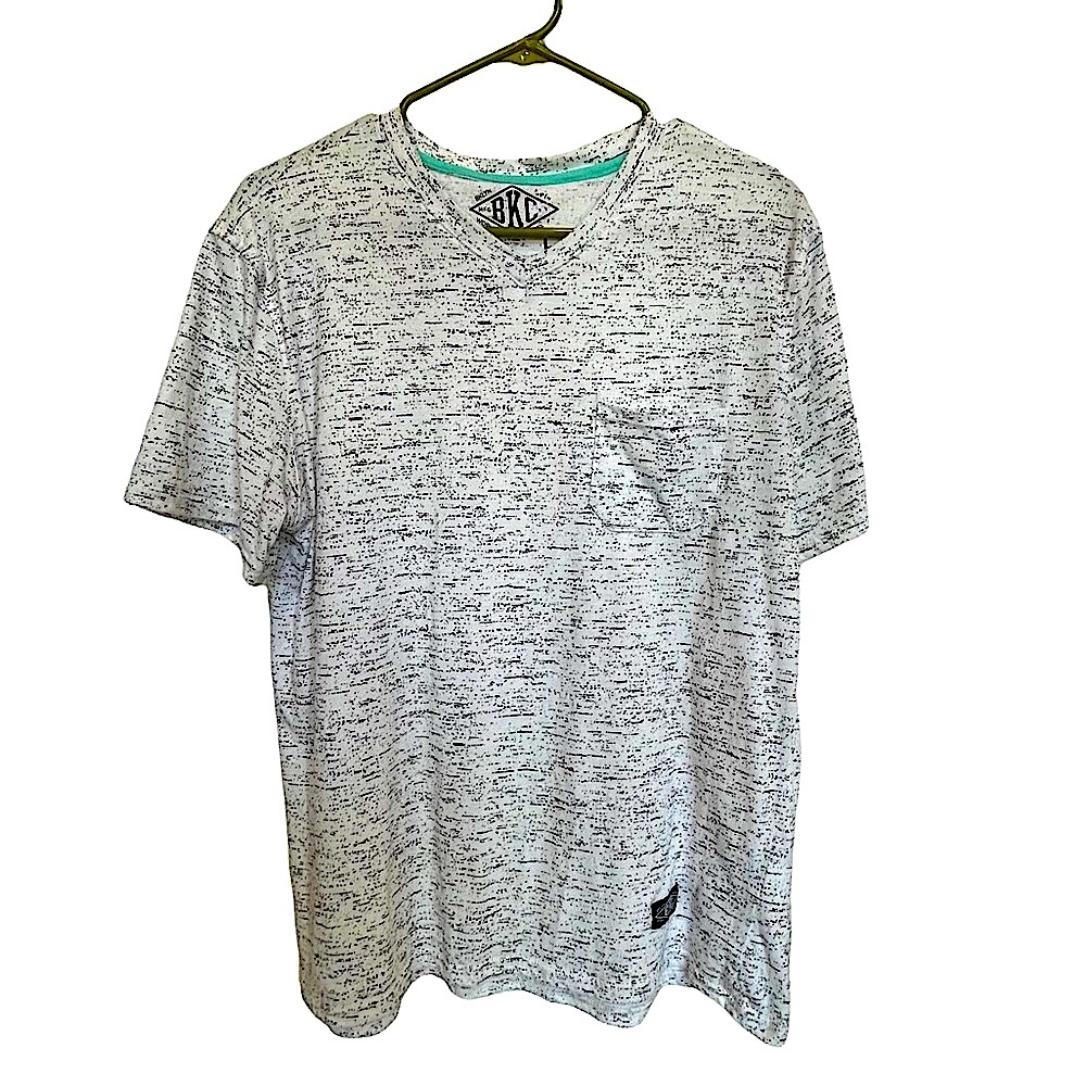 BKC Shirt With Pocket White & Black Size L